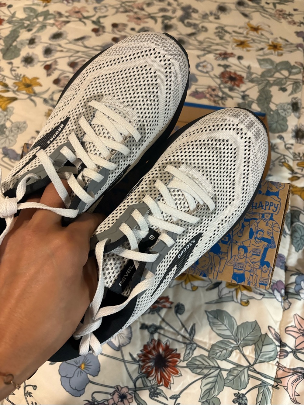 Brooks Women’s Running Shoes — White and Black - Picture 4 of 5